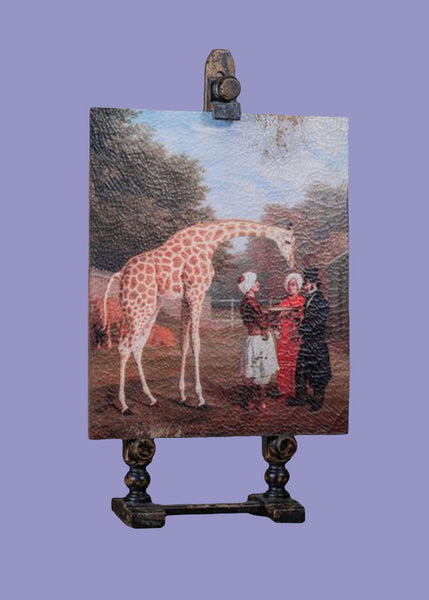 Giraffe Portrait on Easel