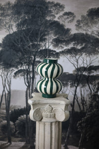 Augusto Vase Green Ballerina Stripe