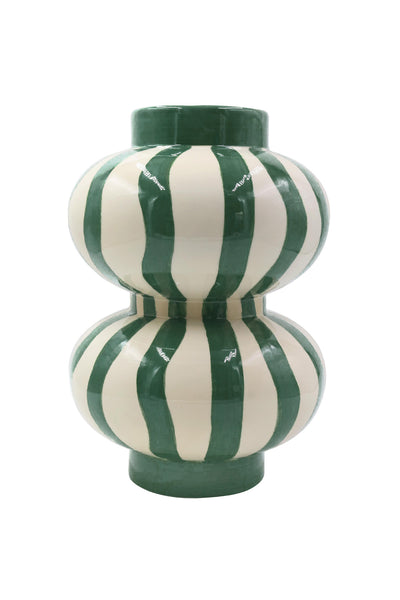 Augusto Vase Green Ballerina Stripe