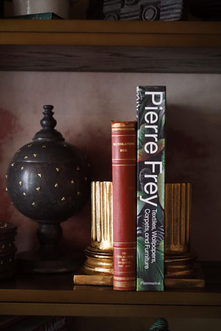 Gold Pillar Bookends