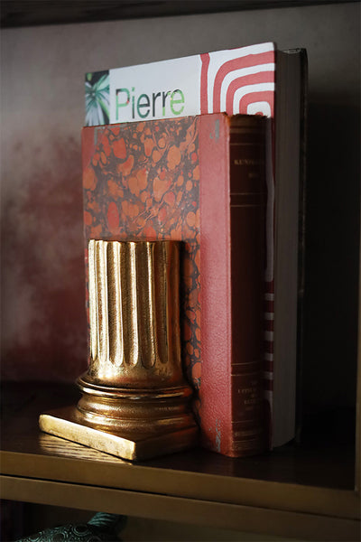 Gold Pillar Bookends