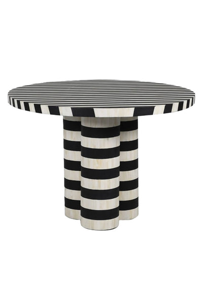 Black & White Inlay Dining Table