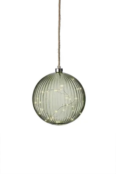 Green LED Bauble Large