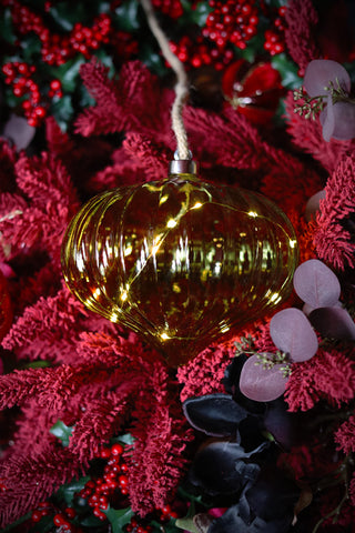 Green LED Bauble Onion