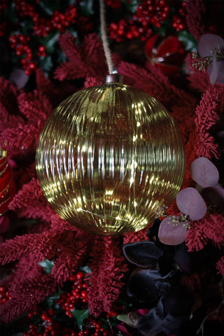 Green LED Bauble Large