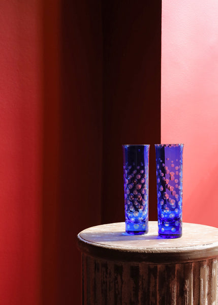 Cobalt Polka Dot Vase