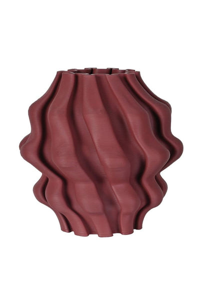 Burgundy Ripple Vase