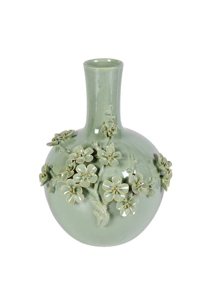 Sage Ceramic Blossom Vase