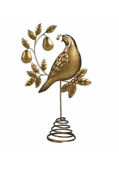 Golden Partridge Tree Topper
