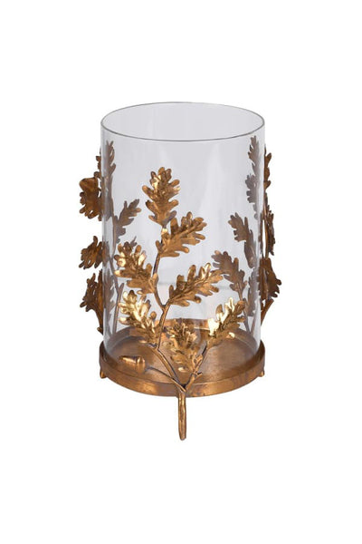 Gold Leaf Candleholder Hurricane