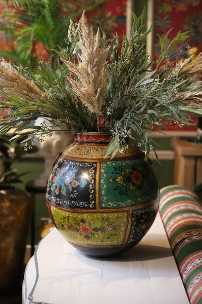 Hand-Painted Iron Pot