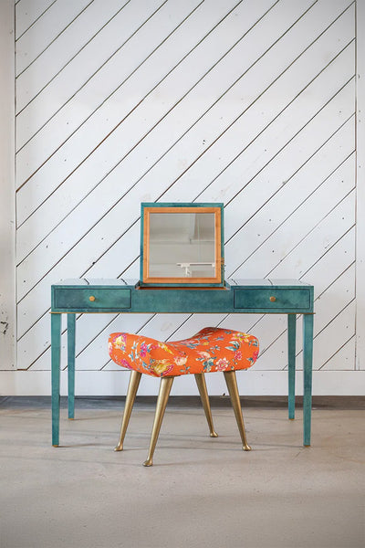 Silvy's Dressing Table - Teal Gloss Vellum
