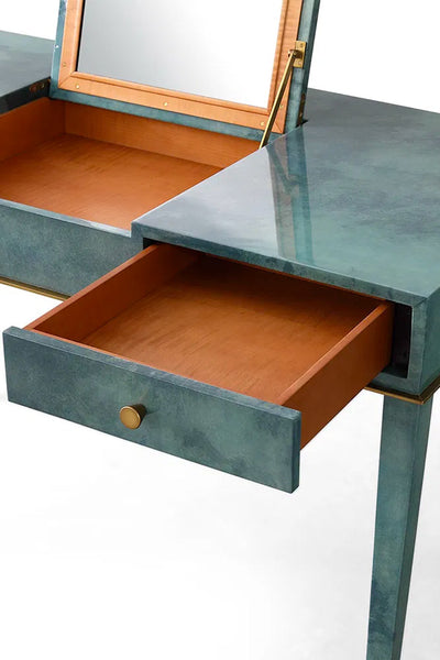 Silvy's Dressing Table - Teal Gloss Vellum
