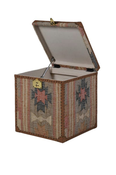 Patterned Jute Trunk