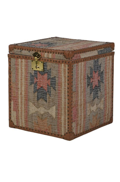 Patterned Jute Trunk