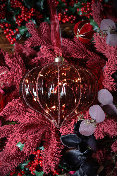 Purple LED Onion Bauble