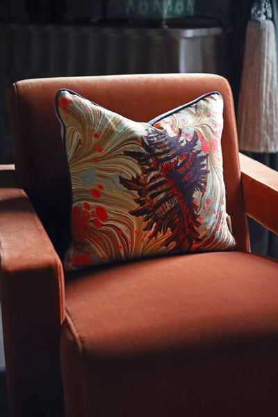 Marbled Conch Velvet Cushion