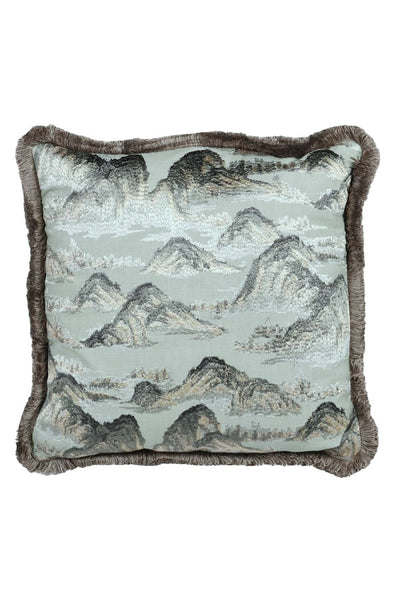 Misty Mountains Fringe Cushion