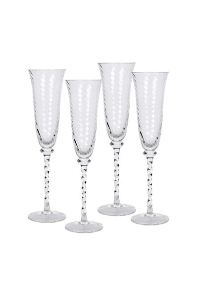Set of 4 Champagne Flutes