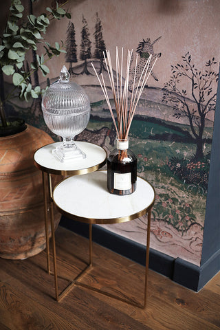 Tiered Marble Side Table