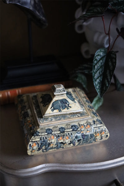 Antique Elephant Lidded Box
